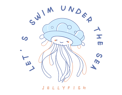卡通章鱼图案手写英文字母图案手绘海洋生物图案儿童印花素材