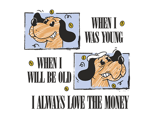 卡通小狗头像手绘小狗卡通英文字母图案儿童印花素材两只小狗头像