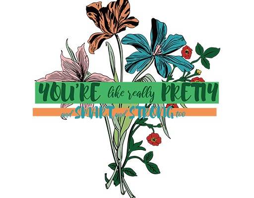 卡通花朵矢量英文字母矢量鲜花图案花束矢量