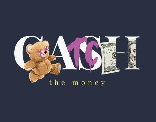 卡通小熊英文字母矢量涂鸦小熊美元涂鸦文字