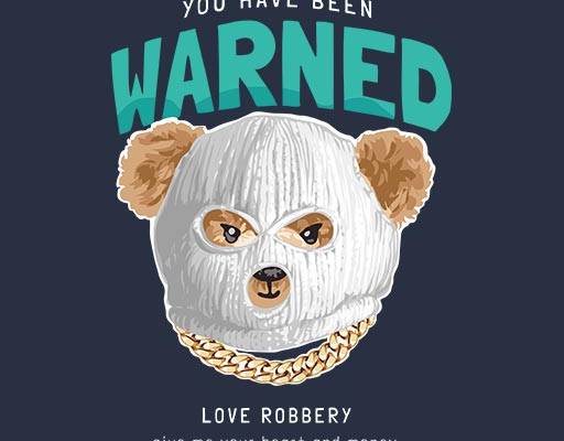 蒙面小熊卡通小熊头像黑社会小熊头像英文字母