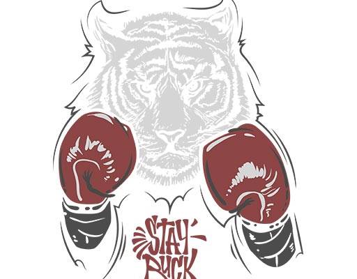 卡通老虎矢量拳击老虎图案手绘老虎