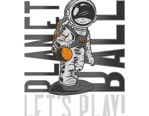 卡通宇航员矢量手绘卡通人物英文字母矢量星球图案