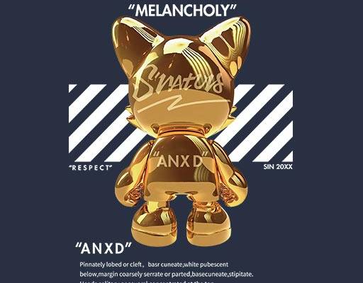 卡通小熊背影矢量卡通公仔矢量英文字母矢量金属公仔