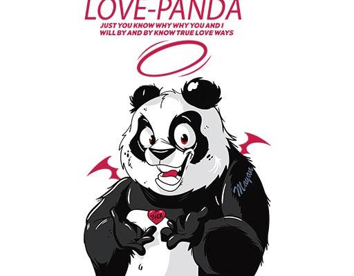 滑稽熊猫矢量卡通熊猫可爱卡通动物手绘熊猫图案