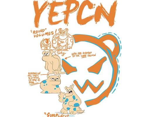 卡通小怪兽矢量卡通表情矢量英文字母矢量手绘卡通