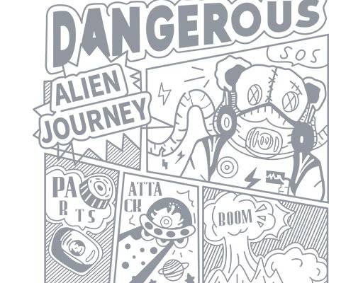 卡通宇航员矢量手绘卡通矢量英文字母矢量四方格图案