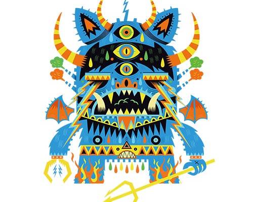 卡通小怪兽矢量手绘卡通动物卡通插画矢量