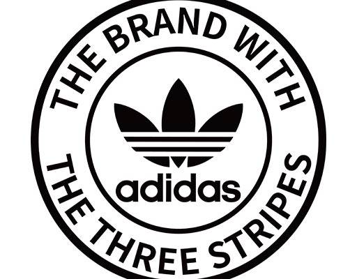 阿迪图案圆形图案英文字母矢量简约文字矢量