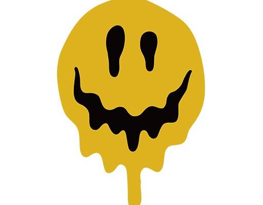 微笑表情矢量卡通表情涂鸦表情融化表情矢量