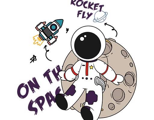 卡通宇航员矢量英文字母矢量星球矢量宇宙飞船矢量