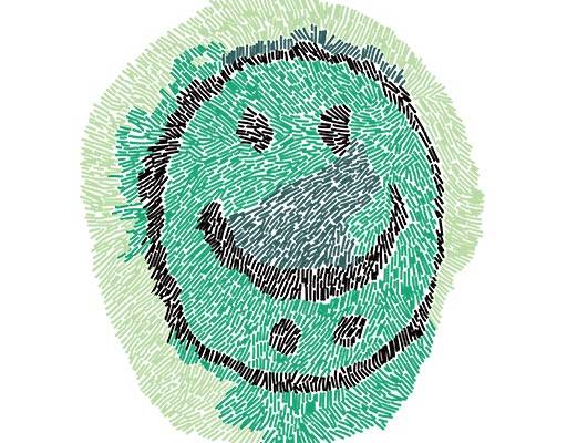 手绘卡通微笑表情矢量线条图案