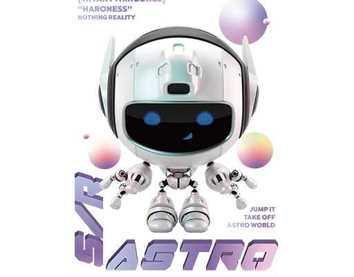 卡通机器人矢量英文字母矢量手绘卡通立体球形矢量可爱卡通