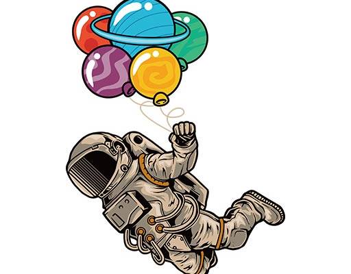 宇航员矢量卡通人物手绘卡通宇航员星球矢量星球宇航员