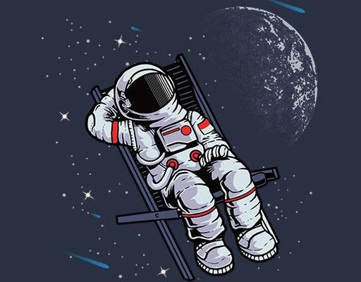 宇航员矢量卡通人物手绘卡通宇航员星球矢量星球宇航员