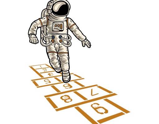 宇航员矢量卡通人物手绘卡通宇航员星球矢量宇宙