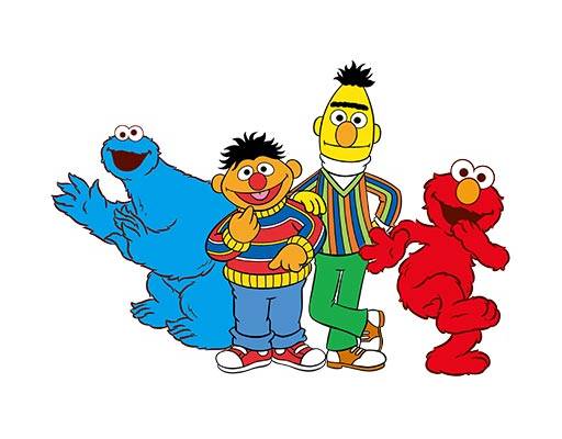 卡通动画片矢量芝麻街矢量可爱卡通矢量