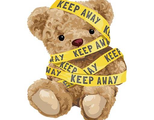 卡通小熊矢量胶带小熊图案英文字母矢量毛绒玩具