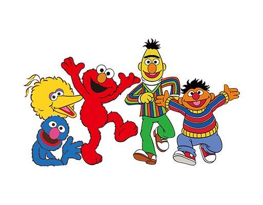 卡通动画片矢量芝麻街矢量可爱卡通矢量