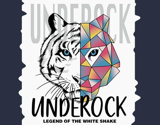 卡通老虎头像英文字母矢量彩色老虎头方形矢量图案