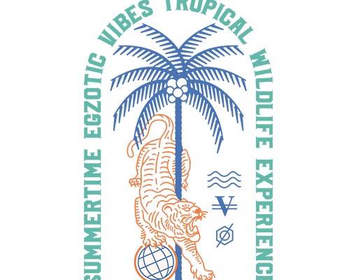 卡通老虎矢量英文字母矢量树木矢量手绘老虎线条