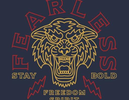 卡通老虎矢量手绘动物头像英文字母矢量老虎线条矢量