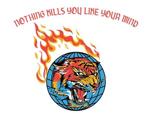 卡通老虎矢量老虎火焰矢量英文字母矢量手绘老虎