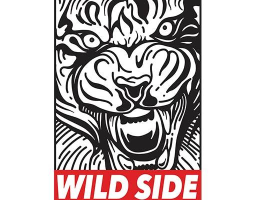 卡通动物矢量卡通老虎头像英文字母矢量手绘老虎