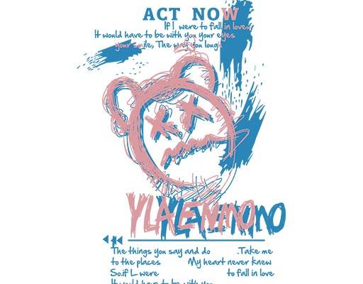 涂鸦卡通矢量涂鸦英文字母矢量手绘英文字母手绘小熊头像情侣装图案矢量