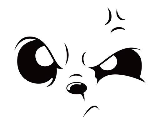 熊猫表情矢量手绘卡通表情卡通眼睛矢量