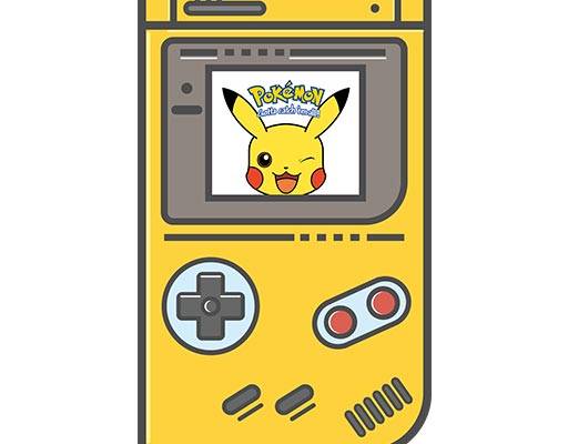 卡通游戏机矢量手绘卡通皮卡丘矢量