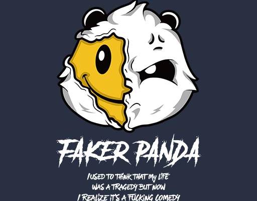 卡通熊猫矢量微笑表情矢量可爱卡通动物头像英文字母矢量