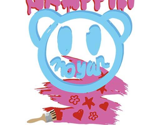 卡通英文字母矢量手绘表情矢量小熊头像矢量笔刷涂鸦图案