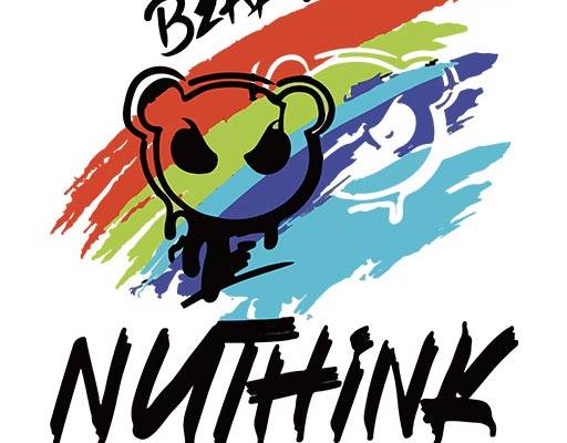 卡通小熊头像卡通手写英文字母矢量彩色线条矢量