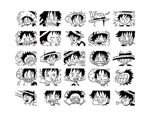 卡通人物矢量火影头像矢量方形矢量图案