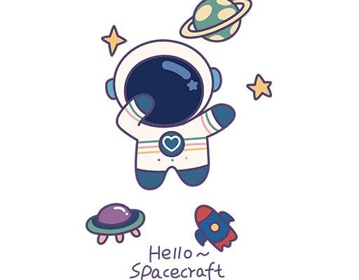 宇航员矢量卡通飞船矢量星球矢量飞船矢量五角星矢量