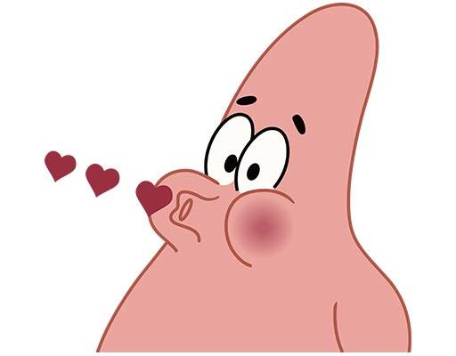 派大星矢量卡通动画片矢量飞吻矢量情侣装矢量图案