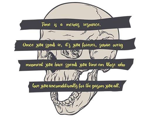 骷髅头矢量英文字母矢量贴纸矢量线条矢量手绘头骨矢量
