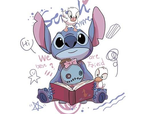 史迪仔矢量卡通动画片矢量英文字母矢量手绘卡通星际宝贝矢量