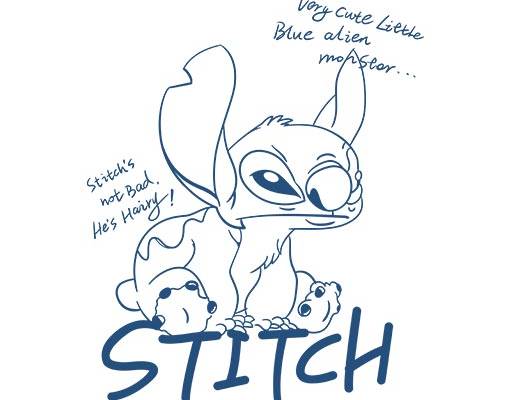 卡通史迪仔手写英文字母矢量大耳怪矢量星际宝贝矢量stitch