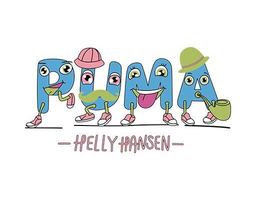 卡通英文字母矢量puma文字矢量可爱卡通矢量