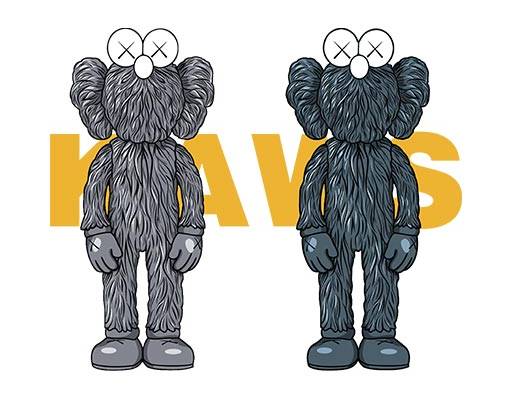 卡通公仔矢量手绘卡通矢量kaws考斯矢量图案