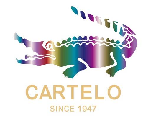 彩色鳄鱼矢量七彩cartelo品牌logo矢量鳄鱼剪影矢量