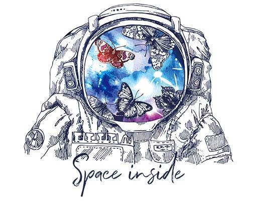 宇航员矢量彩色蝴蝶矢量手写英文字母水彩矢量图案
