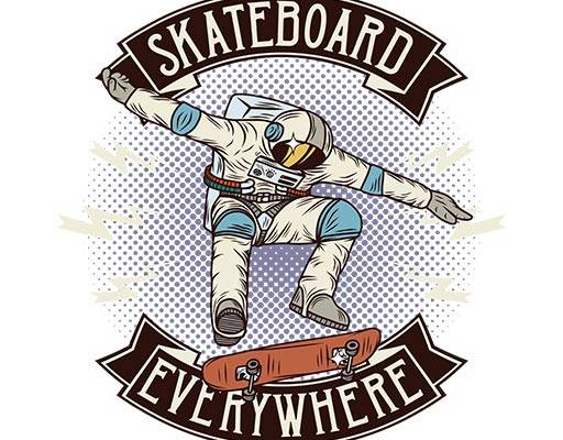 宇航员矢量滑板矢量人物矢量跳舞的宇航员