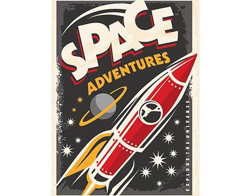 火箭矢量卡通火箭飞船矢量星空矢量图案