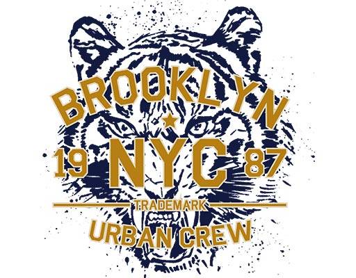 卡通老虎头像英文字母图案可爱卡通动物破碎老虎头像