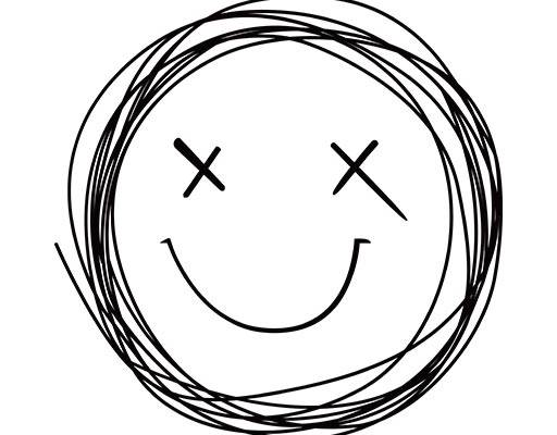 卡通笑脸图案微笑表情图案线条涂鸦卡通图案