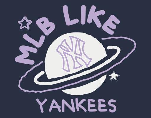MLB LIKE NY图案mlb图案星球图案手绘简笔卡通图案纽约扬基棒球队New York Yankees