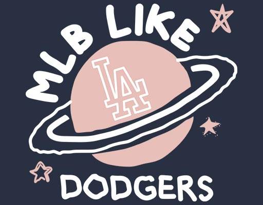 MLB LIKE LA图案mlb图案星球图案手绘简笔卡通图案